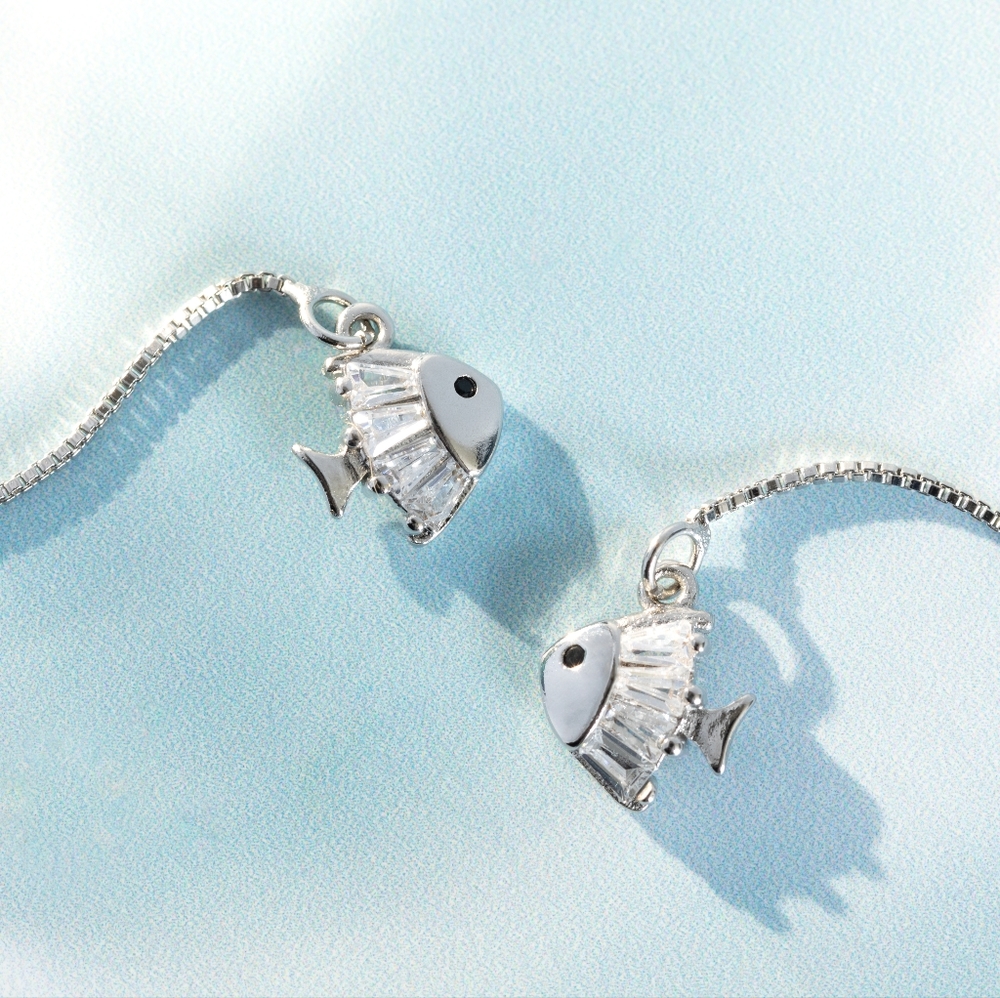 Swimming Fish Earrings - Only 3 left - Picture 2 of 6